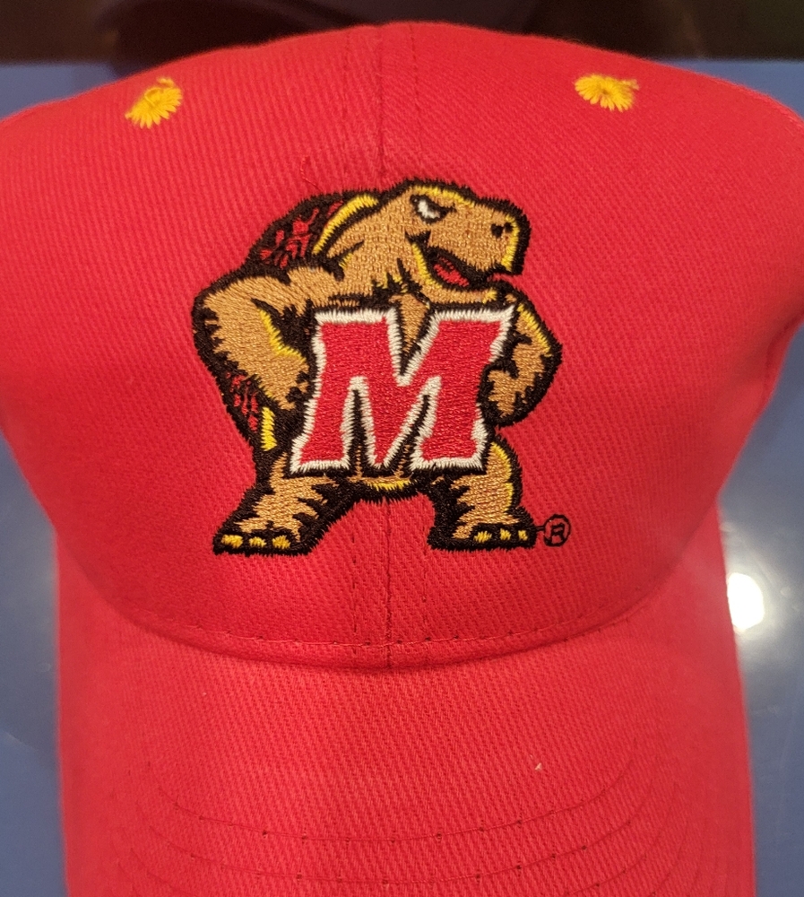 Red Baseball Cap with Gold Terrapins Logo - Picture 1 of 8